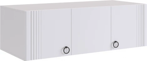 Ева Антресоль трехдверная 117.01 Mebelson (ЛДСП,ПВХ,МДФ/Светлое дерево,Белый) арт.UL.117-M.104.01.3101