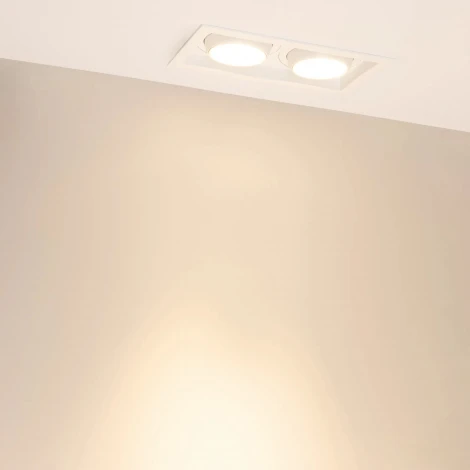 Встраиваемый светильник светодиодный MS-VORTEX-BUILT-S250x140-2x30W Warm3000 (WH-WH, 30 deg, 230V) (Arlight, IP20 Металл) 057766