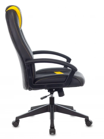Кресло игровое Zombie VIKING-8 черный/желтый эко.кожа крестовина пластик