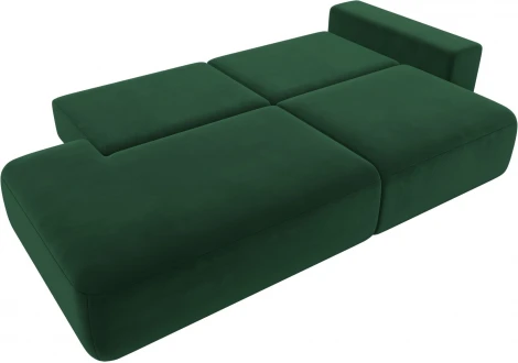 Диван прямой Лига-036 НПБ Модерн подлокотник справа (Зеленый/Велюр) Лига Диванов арт.121342