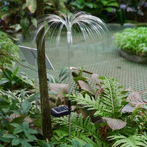 Садовый светильник на солнечной батарее «Медуза». 7 светодиодов, RGB свет, 1*АA Ni-Mh аккумулятор в/к. IP44 Uniel USL-S-821/PT750 JELLYFISH