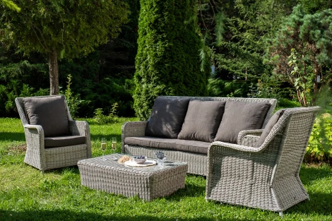 "Гляссе" лаунж-зона из искусственного ротанга, цвет бежевый 4SIS арт.УТ-00007723