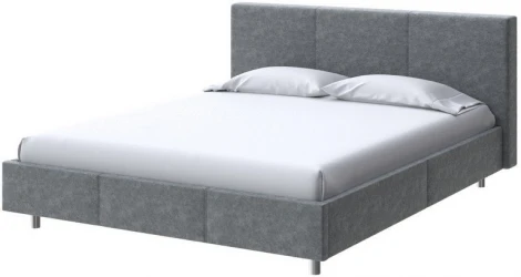 PROxSON Кровать Novo (Ткань: Велюр Gratta 4 Серый космос) 90x200