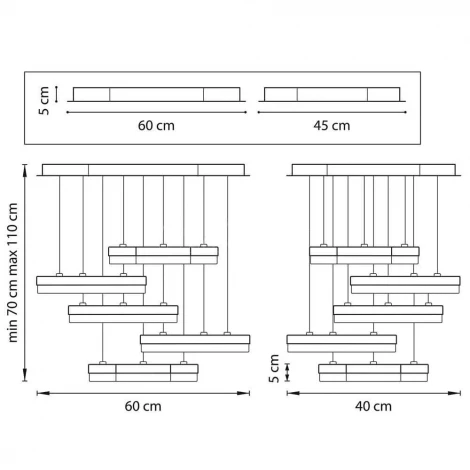 Подвесной светильник ярусный Lightstar Unitario 763437 (LED, 220V, на тросе, IP40)
