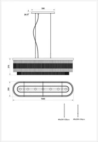 Подвесная люстра Divinare Brillante 6813/17 SP-7 (220V, на тросе)