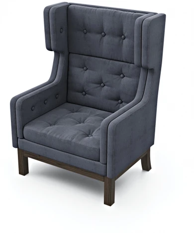 Кресло Arsko Айверс Хай Венге шенилл серый