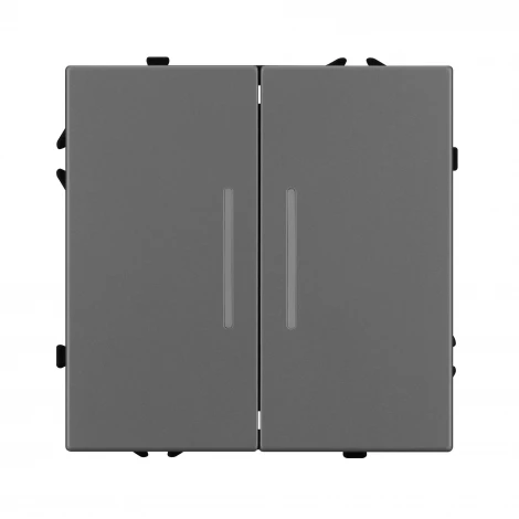 Механизм выключателя двухклавишный непроходной LED SWT-NOBE-MK02-SFPL-L-GR (230V, 10A) (Arlight) 054266