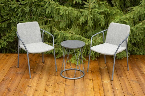 "Марокко" кофейный комплект из алюминия, цвет темно-серый 4SIS MARC2T1-3-SET