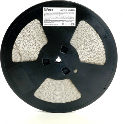 Лента светодиодная стабилизированная Feron LS420 48792 120SMD(2835)/м 8Вт/м 48V 4000К, IP20