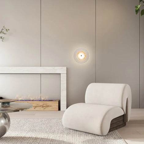 Бра светодиодное Arte Milano AM-1252B 1.1252B.D150.H150.LED Ni (220V, круглые)