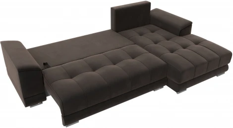 Диван угловой НордСтар правый угол (Коричневый/Велюр) Лига Диванов арт.121109