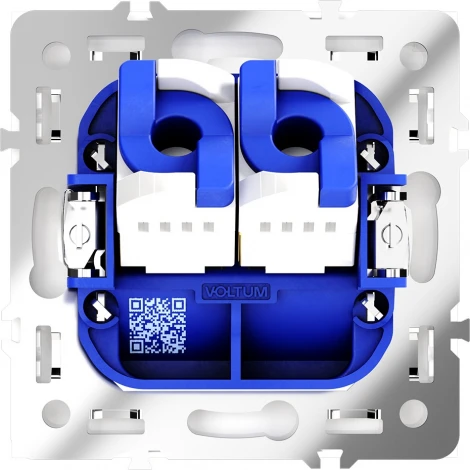 Розетка двойная Ethernet RJ-45 (белый глянцевый) Voltum S70 VLS060201