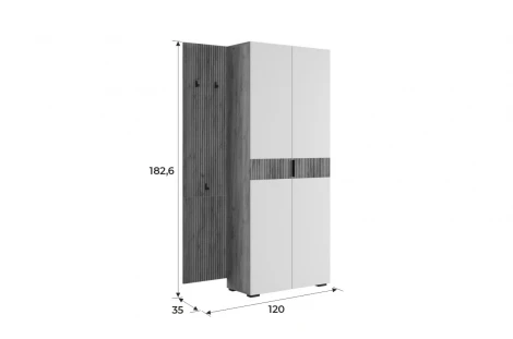 Прихожая "Мебельсон К7" (1200х350х1826) Mebelson ПК0007Мебельсон.2564