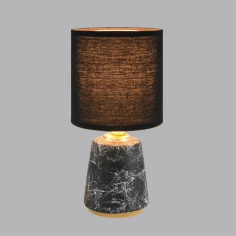 Настольная лампа Lumion Giata 8170/1T черный, керамика/текстиль E14 1*40W 220V (выключатель, круглые)