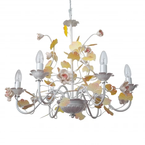 Подвесная люстра Abrasax SD0979/6 (220V, на цепи, свеча, цветы, листья, розы)