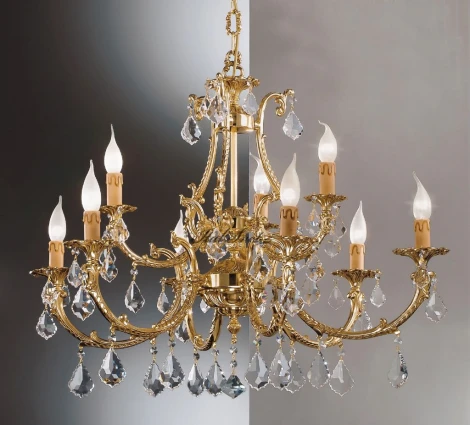 Подвесная люстра Nervilamp 582 582/6+3 (220V, на цепи, подсвечник, свеча)