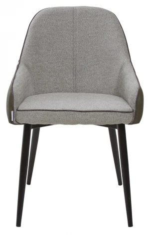 Обеденный стул M-City GLADYS светло-серый меланж FC-01/ экокожа хаки RU-04