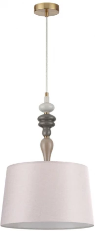 Подвесной светильник Odeon Light Homi 5040/1 античн.бронза/беж.абажур/металл/керамика E27 1*60W (220V, на проводе)