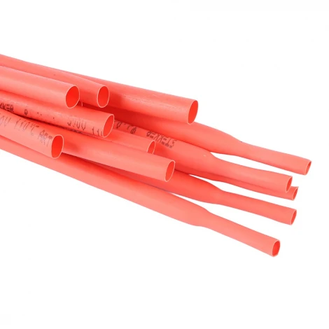 Трубка термоусадочная 4,0/2,0 мм длина 100 см. (красный) Stekker 50260