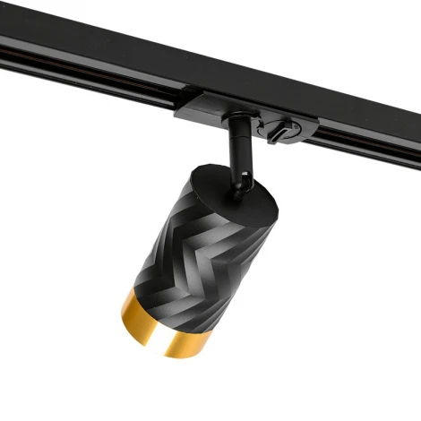 Трековый светильник однофазный Wolta WTL-GU10/09BG под лампу GU10 Черный / Золотой LINEA