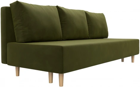 Диван прямой Лига-033 (Зеленый/Микровельвет) Лига Диванов арт.121081