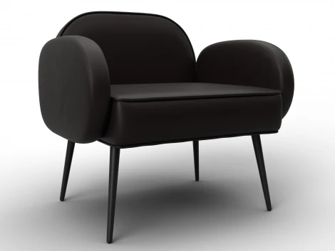 Кресло Лига-086 (Фанера/Металл/Экокожа/Коричневый) Лига Диванов 132433