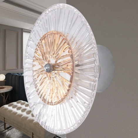 Бра светодиодное Arte Milano AM-1252B 1.1252B.D150.H150.LED Ni (220V, круглые)