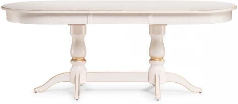 Деревянный стол Woodville Красидиано 150 слоновая кость / золото 515966