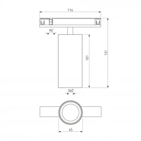 Трековый светильник магнитный светодиодный Elektrostandard Line Magnetic Brass Line 10W 4000K (латунь) 85525/01