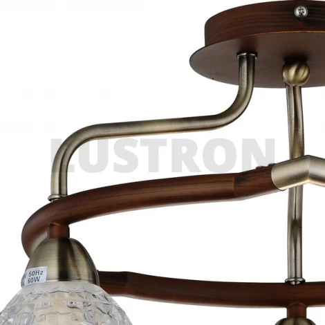 Потолочная люстра N-Light 412 412-03-53ABW antique brass + walnut