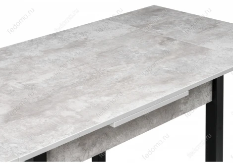 Стол Woodville Форли бетон / черный матовый 424177