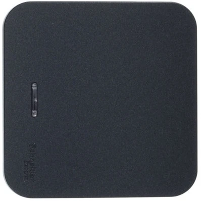 Выключатель накладной одноклавишный с подсветкой (антрацит) Systeme Electric Blanca BLNVA101116