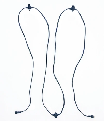 Комплект подключения с 3 коннекторами 24V, Длина 3м, Провод Черный ПВХ