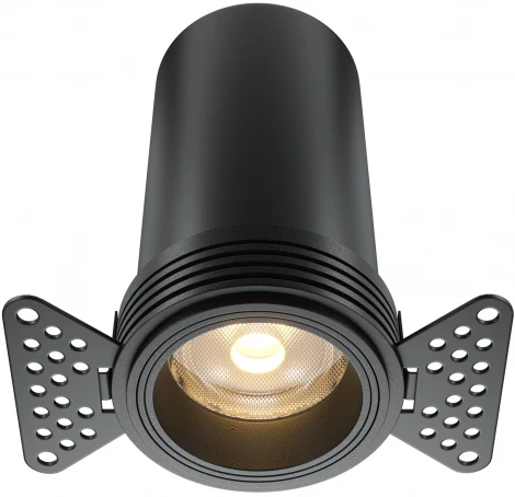 Встраиваемый светильник светодиодный под гипсокартон Maytoni Focus Led DL125-L12-3K-TRS-B (220V, круглые)