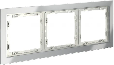 Рамка на 3 поста (сталь, стекло) Voltum S70 VLS110305