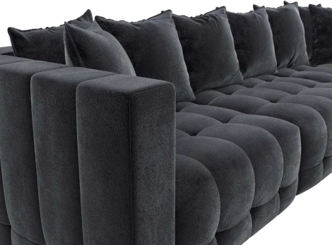 Диван угловой Лига-052 НПБ Лонг угол универсальный Лига Диванов (Велюр) арт.128822