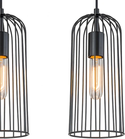 Подвесной светильник Escada Phoenix 10198/3S 3х60Вт Е27, металл, черный (220V, на проводе)