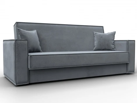 Диван-книжка Куба (ДСП,ЛДСП/Пластик/Велюр/Серый) Лига Диванов 127457