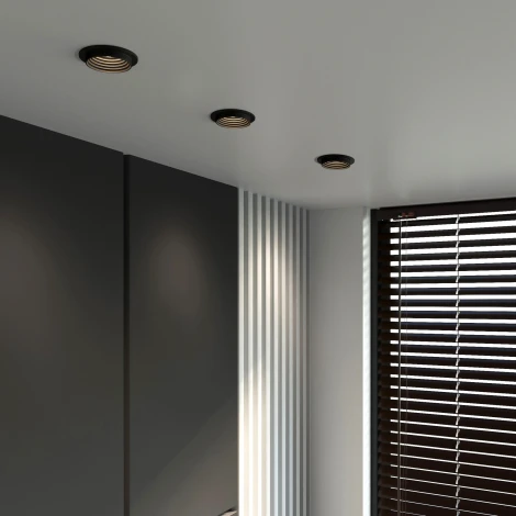 Встраиваемый светильник Elektrostandard Senso 25007/01 GU10 чёрный (220V, круглые)