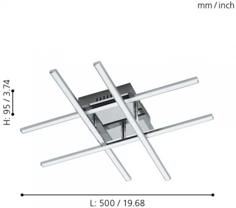 Потолочная люстра Eglo Lasana 1 95568