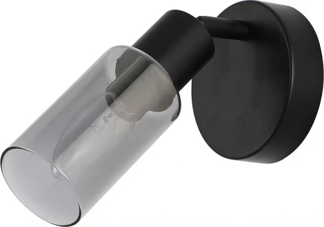 Спот Escada Sector 10172/1A Chrome 1x40Вт E14, металл/стекло, черный/дымчатый (220V)