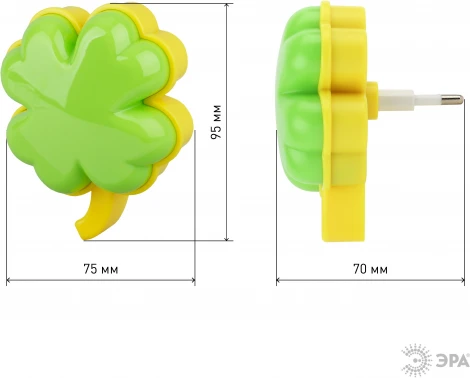Ночник светодиодный с датчиком освещенности ЭРА NN-606-LS-GR