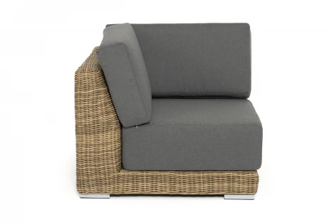 "Капри" модуль диванный угловой с подушками, цвет соломенный 4SIS арт.УТ-00009393