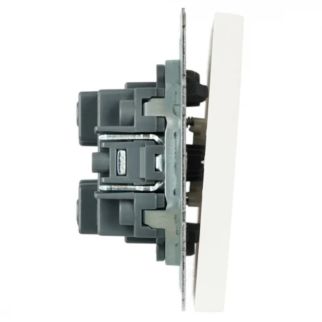 Выключатель одноклавишный самовозвратный (белый фарфор, soft touch) Stekker Эмили 50324