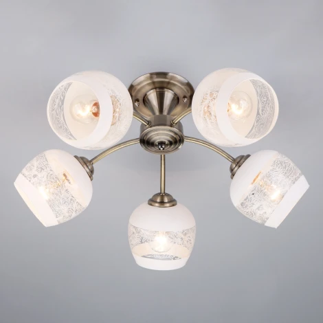 Потолочная люстра Eurosvet Cheryl 30118/5 античная бронза