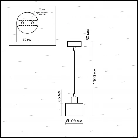 Подвесной светильник Odeon Light Ixia 1342/W