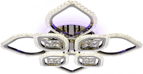 Потолочная люстра Ambrella Acrylica FA2835 (регулировка яркости, LED, 220V, пульт управления, цветы)