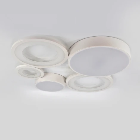 Потолочный светодиодный светильник с таймером Escada Streamline 10286/5LED 53Вт, с ПДУ, металл/акрил, белый (220V)