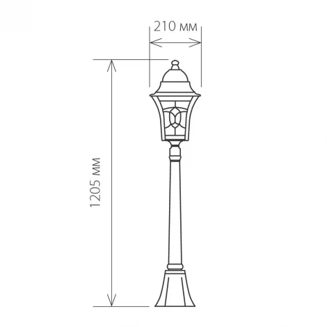 Наземный фонарь Elektrostandard Altair черное золото F