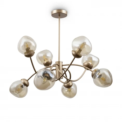 Потолочная люстра на штанге в виде молекул Freya Volani FR8017PL-08MG